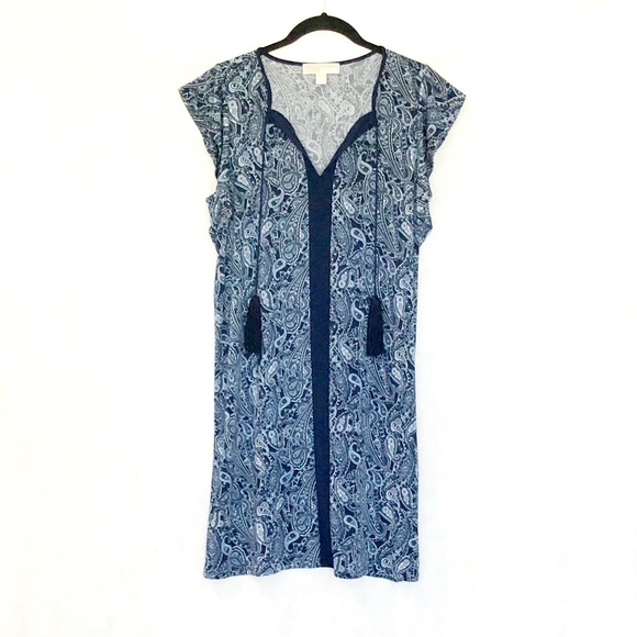 Michael Michael Kors Navy Paisley Pattern Dress - Picture 7 of 8